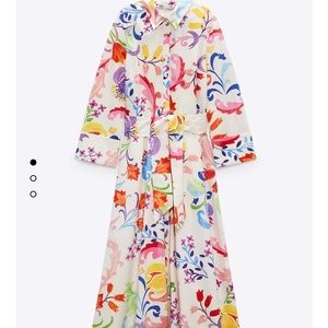 NWT Zara printed midi dress